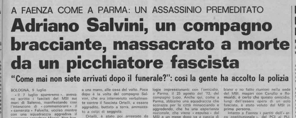 L'omicidio di Adriano Salvini