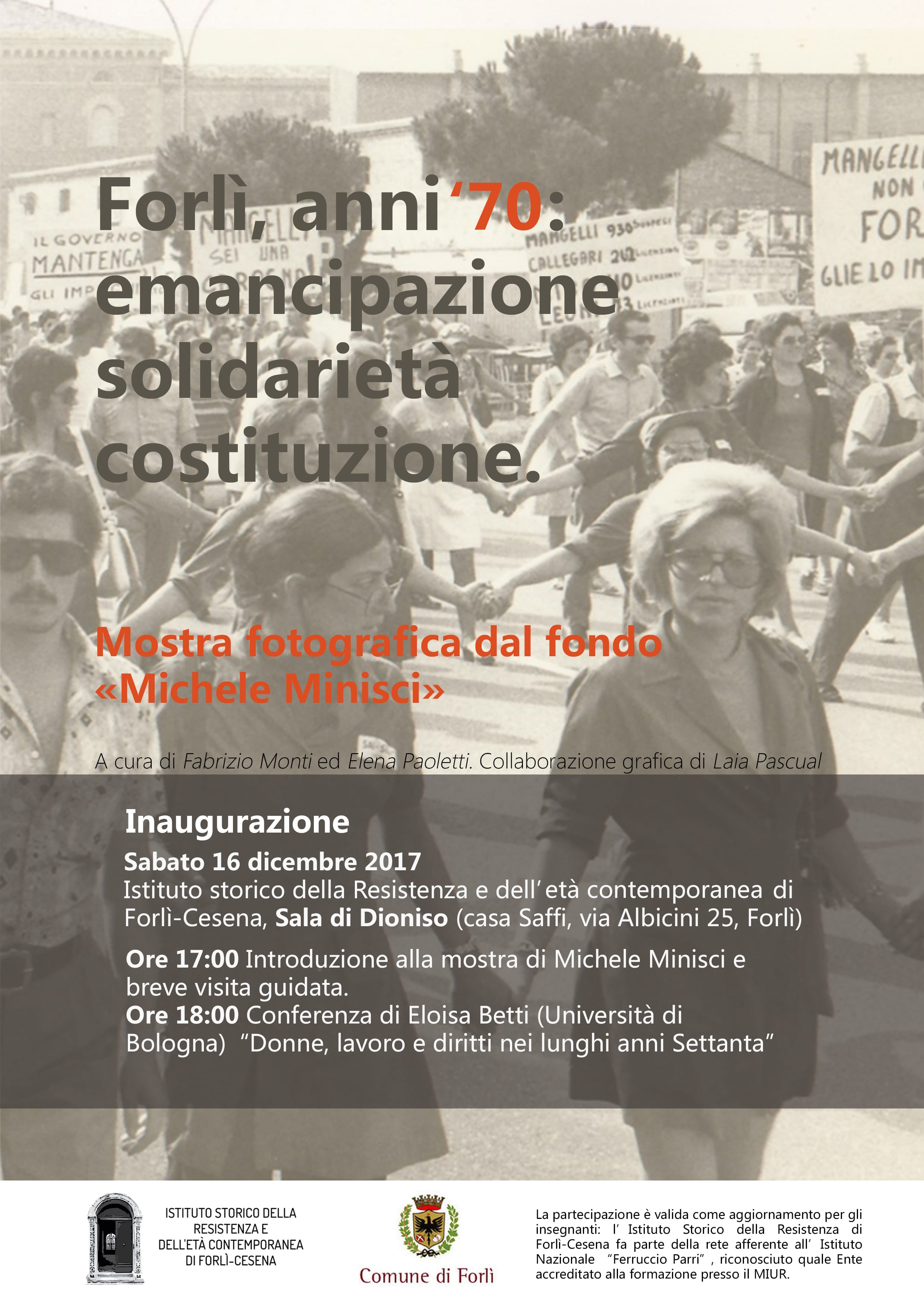 Forlì, anni '70: emancipazione, solidarietà, costituzione. Mostra fotografica dal fondo <<Michele Minisci>>