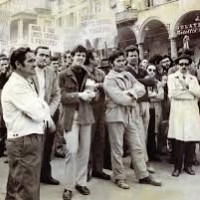 Adriano Salvini alla manifestazione antifascista del 23 ottobre 1972