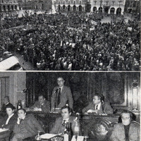 Forlì, 16 marzo 1978. La reazione alla notizia del rapimento di Aldo Moro e del massacro della scorta è immediata: viene indetta una seduta straordinaria del Consiglio Comunale e Provinciale e, nel pomeriggio, si svolge una grande manifestazione in Piazza Saffi. (Il forlivese)